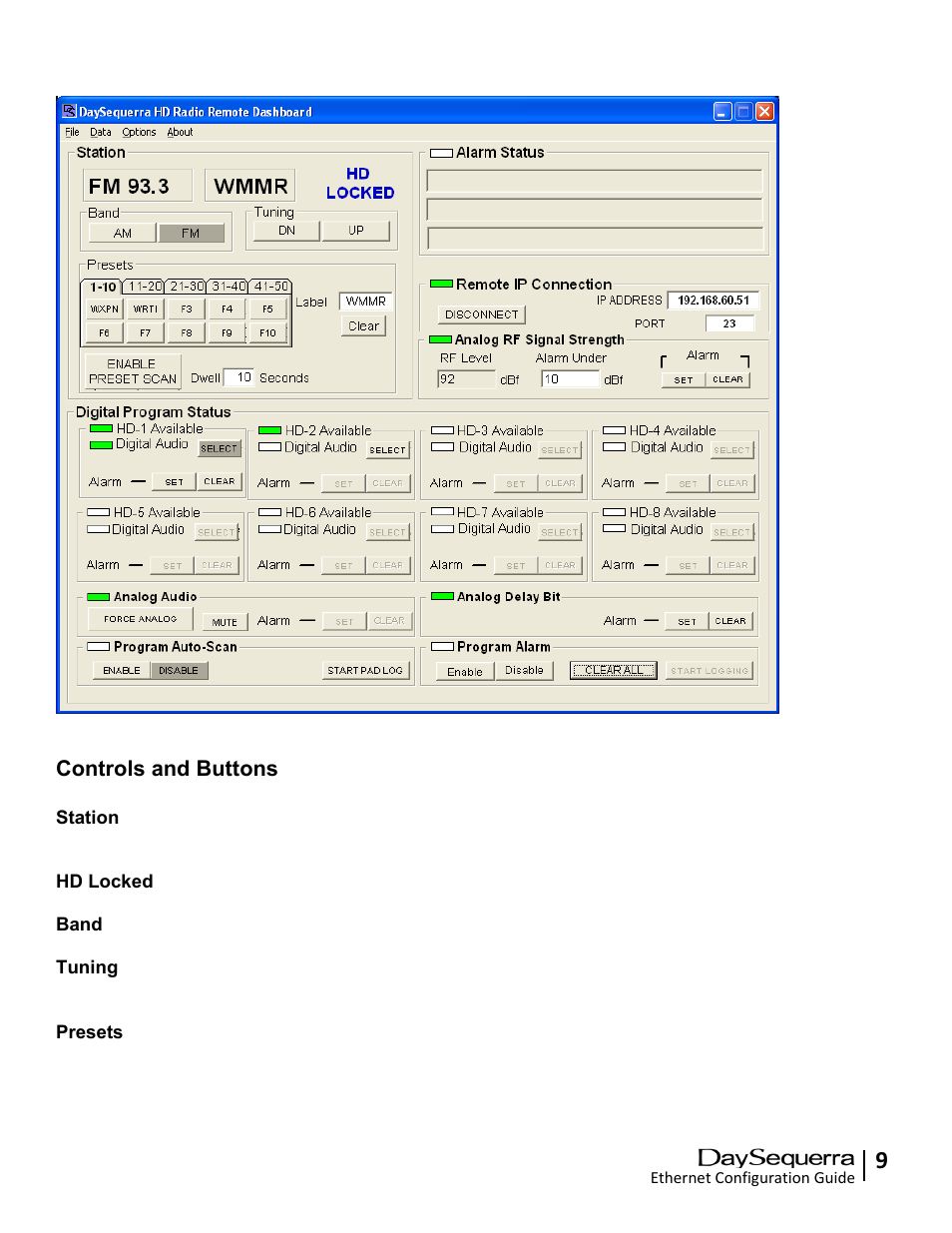 DaySequerra Remote Dashboard User Manual | Page 9 / 12