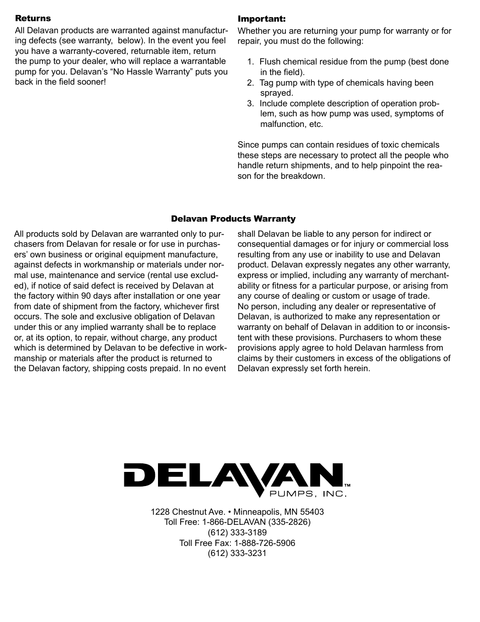 Delavan T90 User Manual | Page 8 / 8