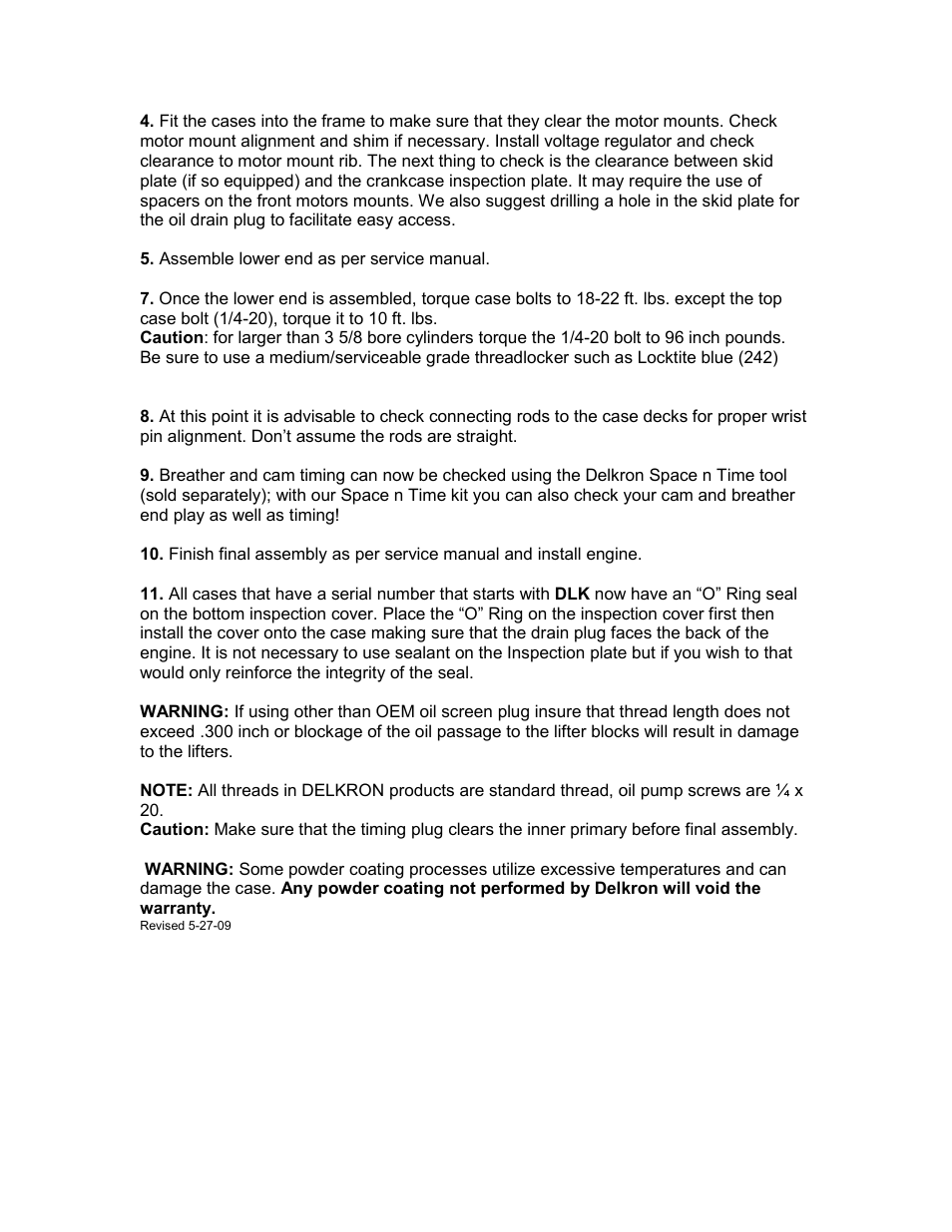 Delkron Shovelhead User Manual | Page 2 / 2