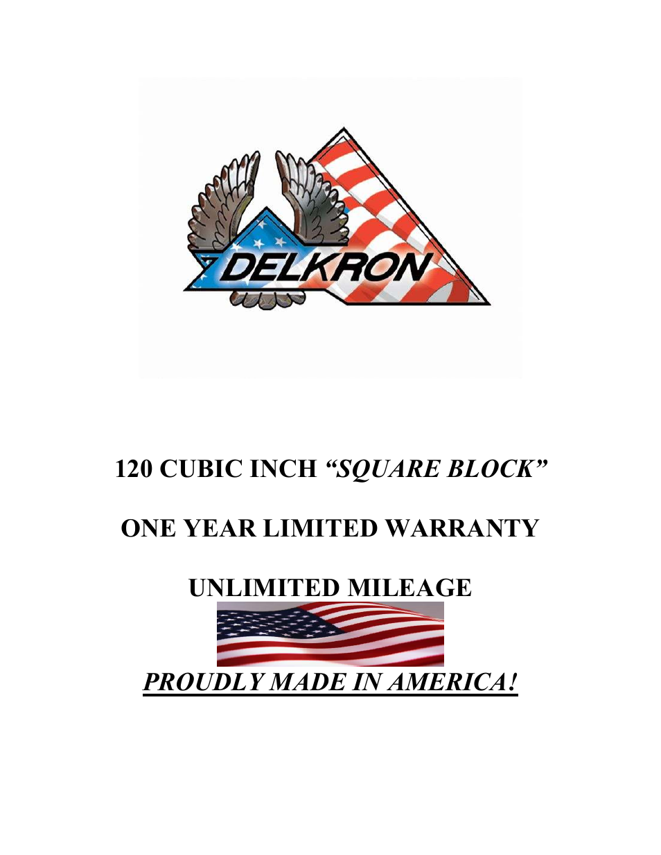 Delkron 120" Square Block Complete User Manual | 6 pages