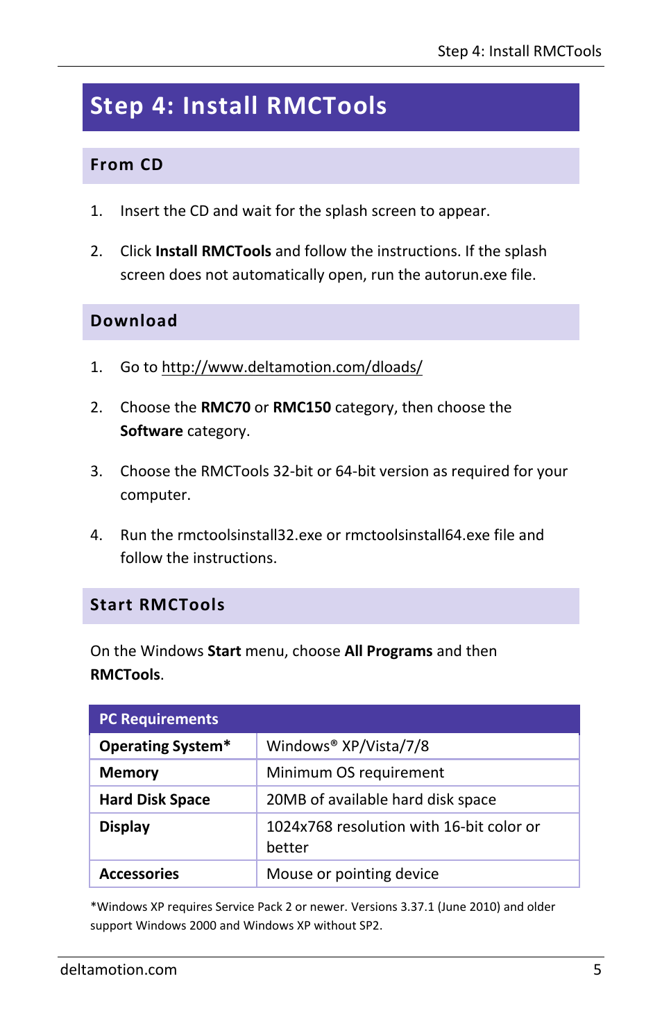 Step 4: install rmctools | Delta RMC70 User Manual | Page 7 / 48