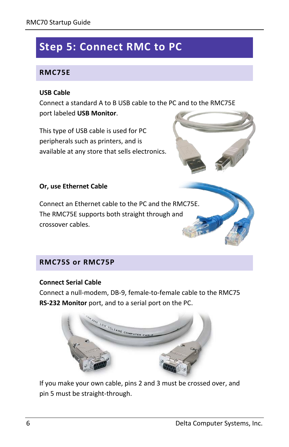 Step 5: connect rmc to pc | Delta RMC70 User Manual | Page 8 / 48