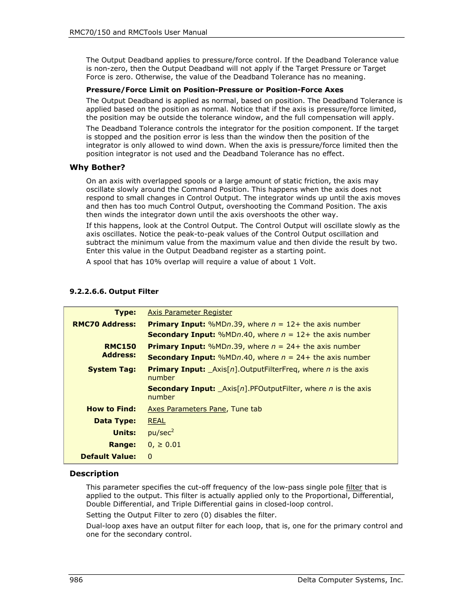 Output filter, E output filter | Delta RMC151 User Manual | Page 1006 / 1221