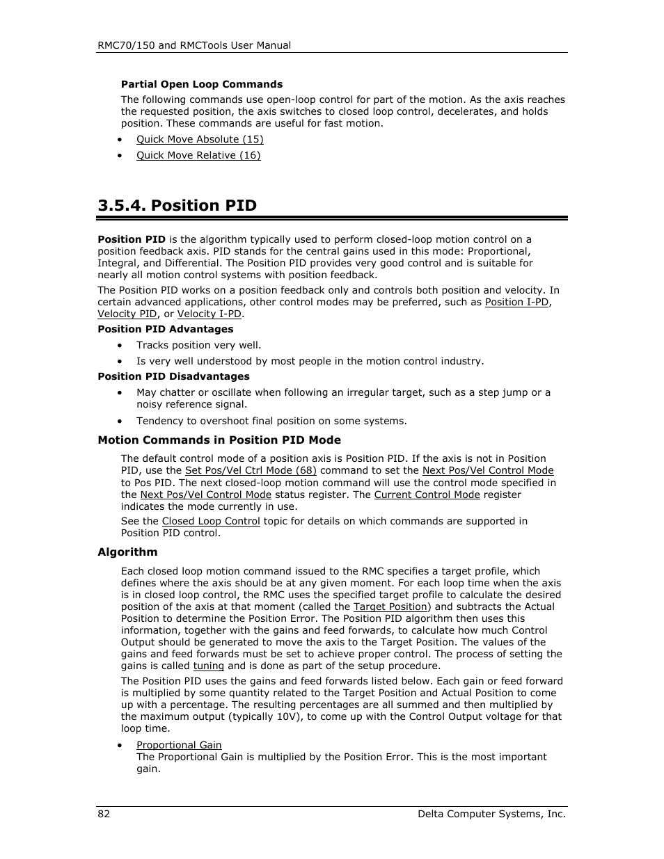 Position pid, R position pid | Delta RMC151 User Manual | Page 102 / 1221