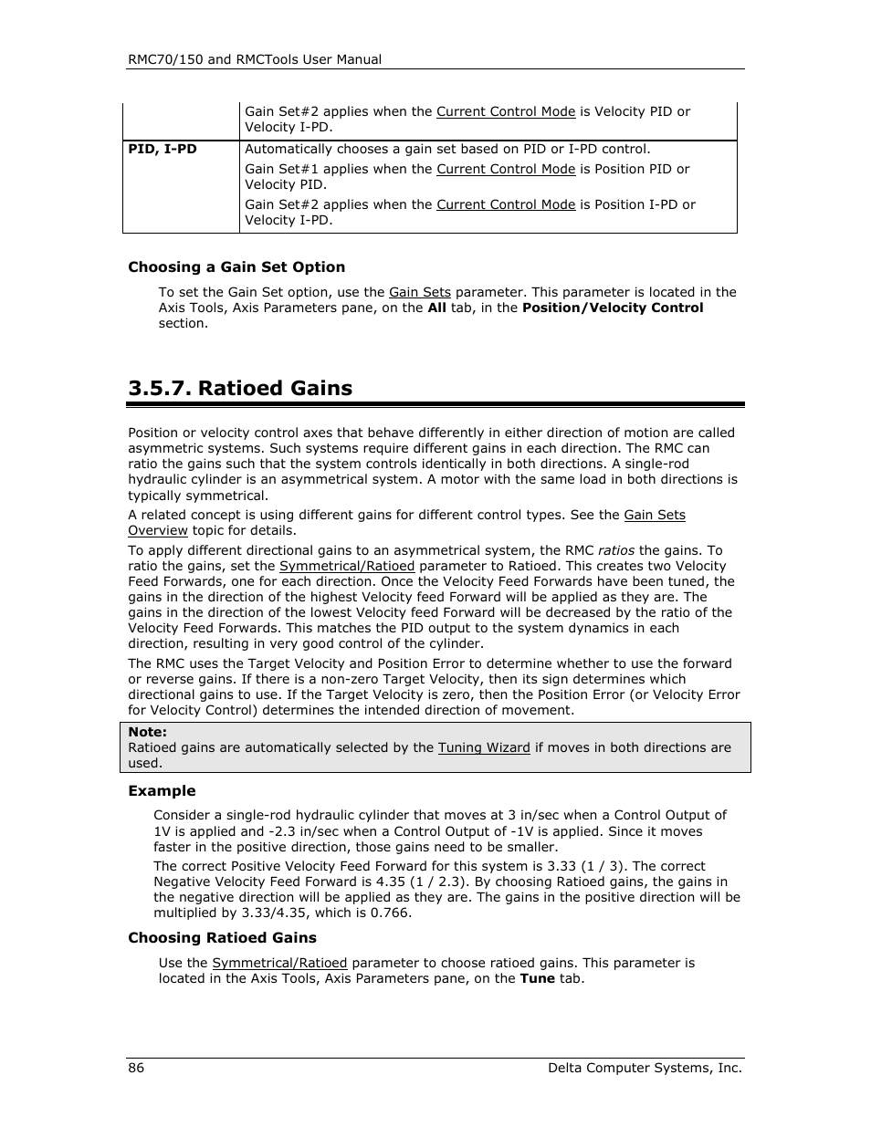 Ratioed gains | Delta RMC151 User Manual | Page 106 / 1221