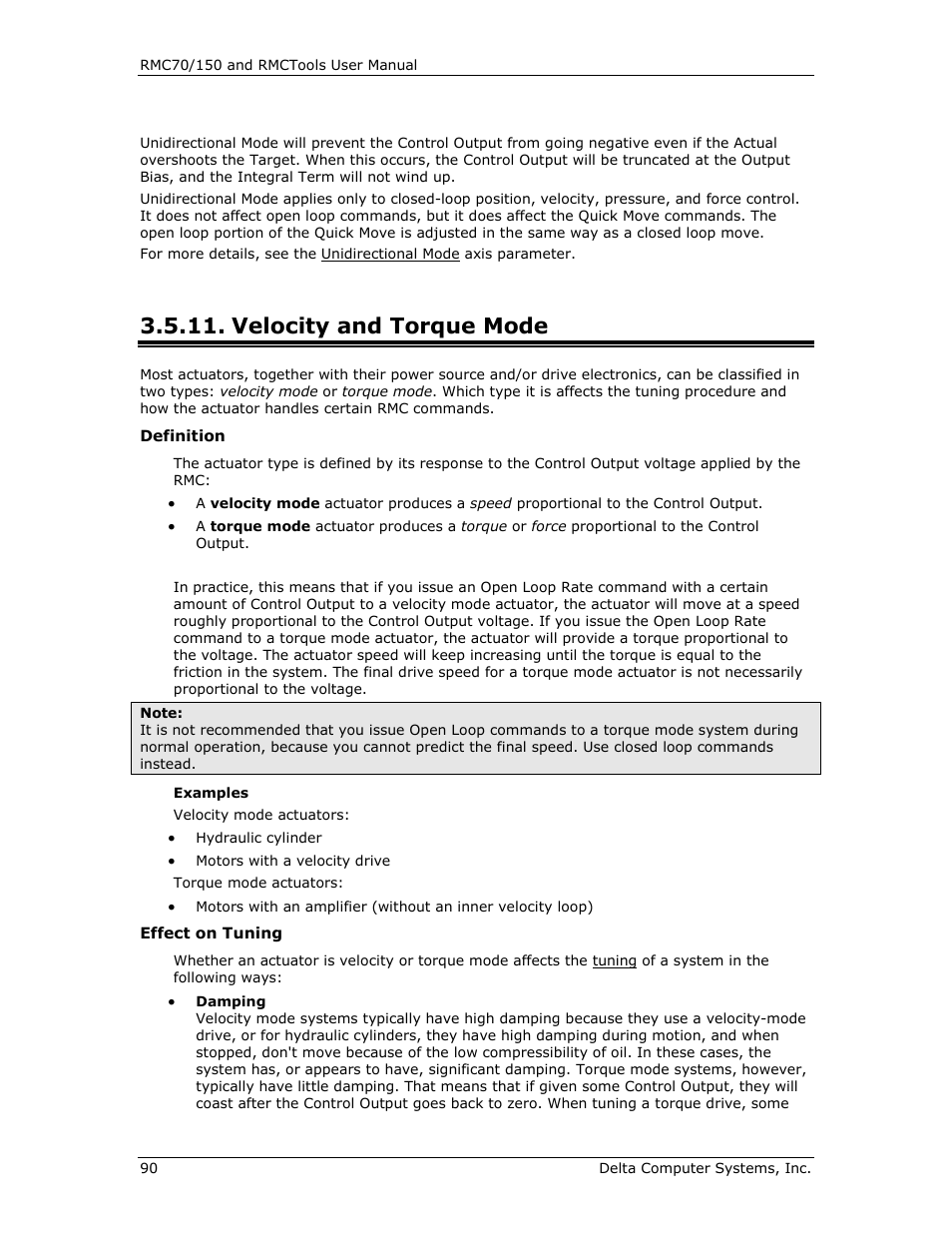 Velocity and torque mode, Velocity mode, R torque mode | Torque mode, E velocity and torque drives | Delta RMC151 User Manual | Page 110 / 1221