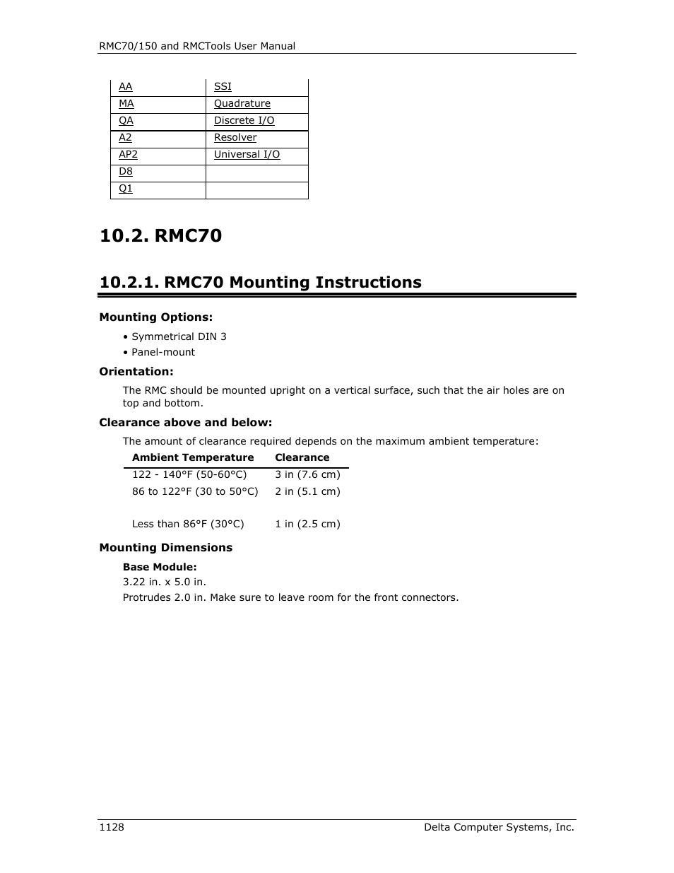 Rmc70, Rmc70 mounting instructions, Rmc70 8 | Rmc70 mounting instructions 8 | Delta RMC151 User Manual | Page 1148 / 1221