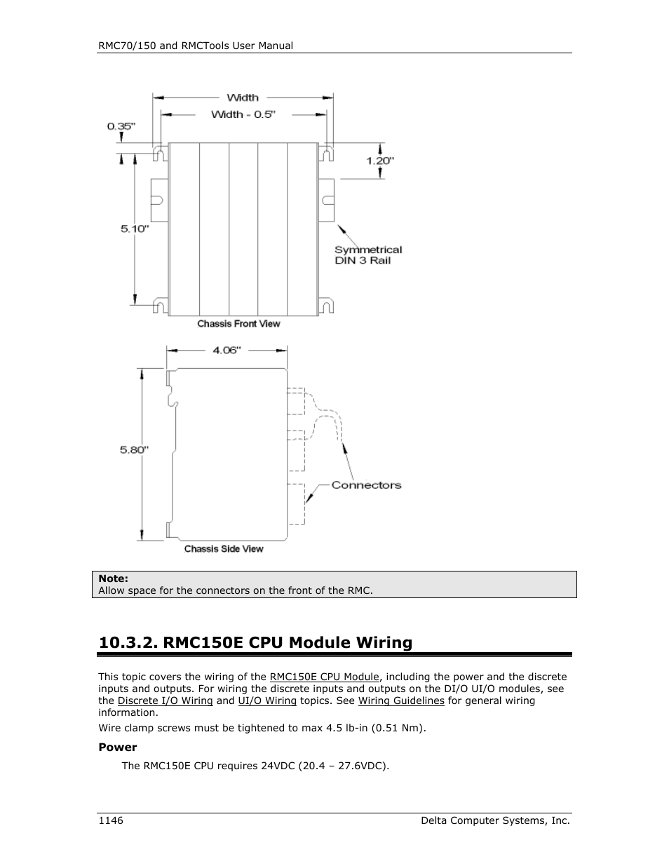 Rmc150e cpu module wiring, Rmc150e cpu module wiring 6, Rmc150e | Delta RMC151 User Manual | Page 1166 / 1221