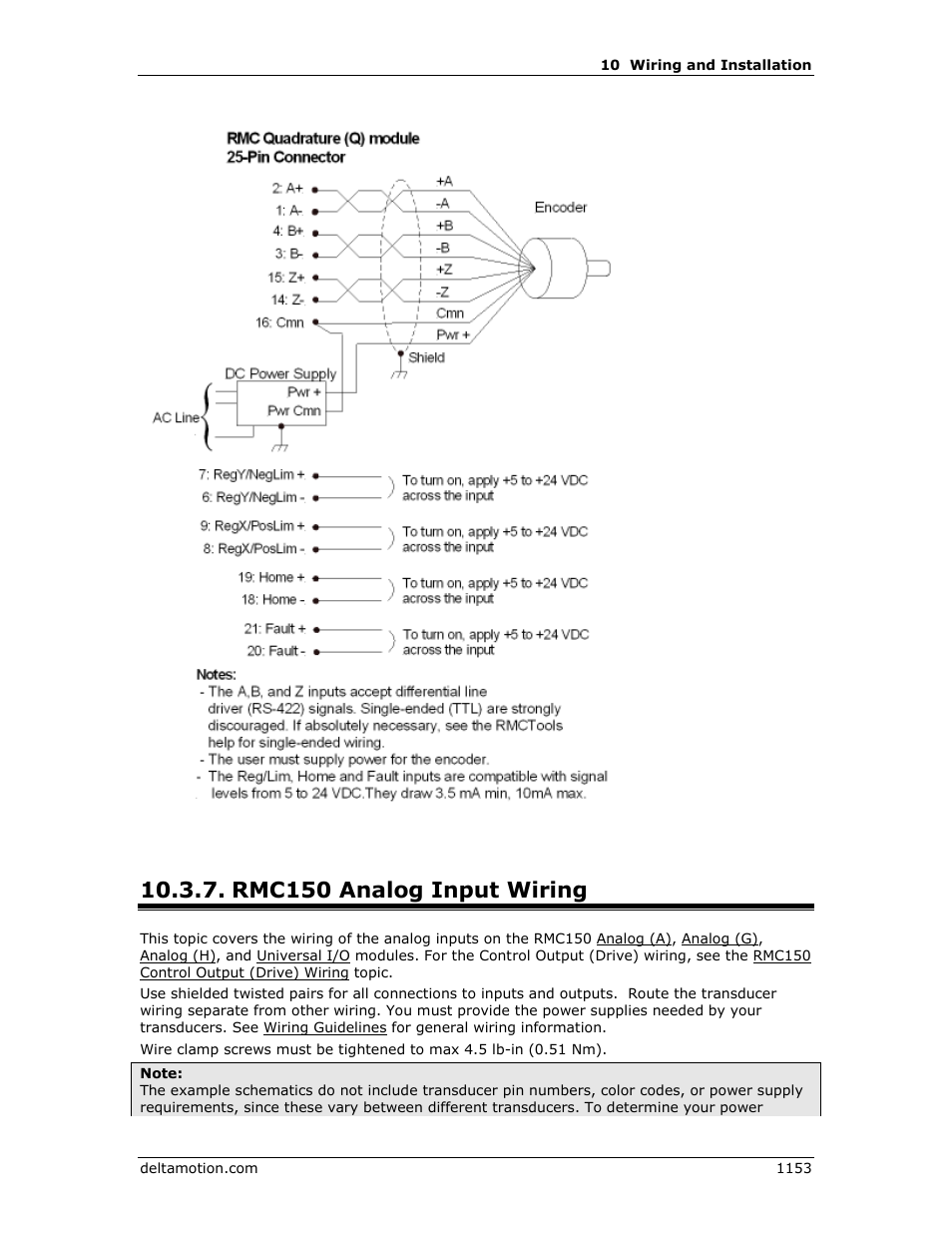 Rmc150 analog input wiring, Rmc150 analog input wiring 3, Analog wiring | Analog modules | Delta RMC151 User Manual | Page 1173 / 1221