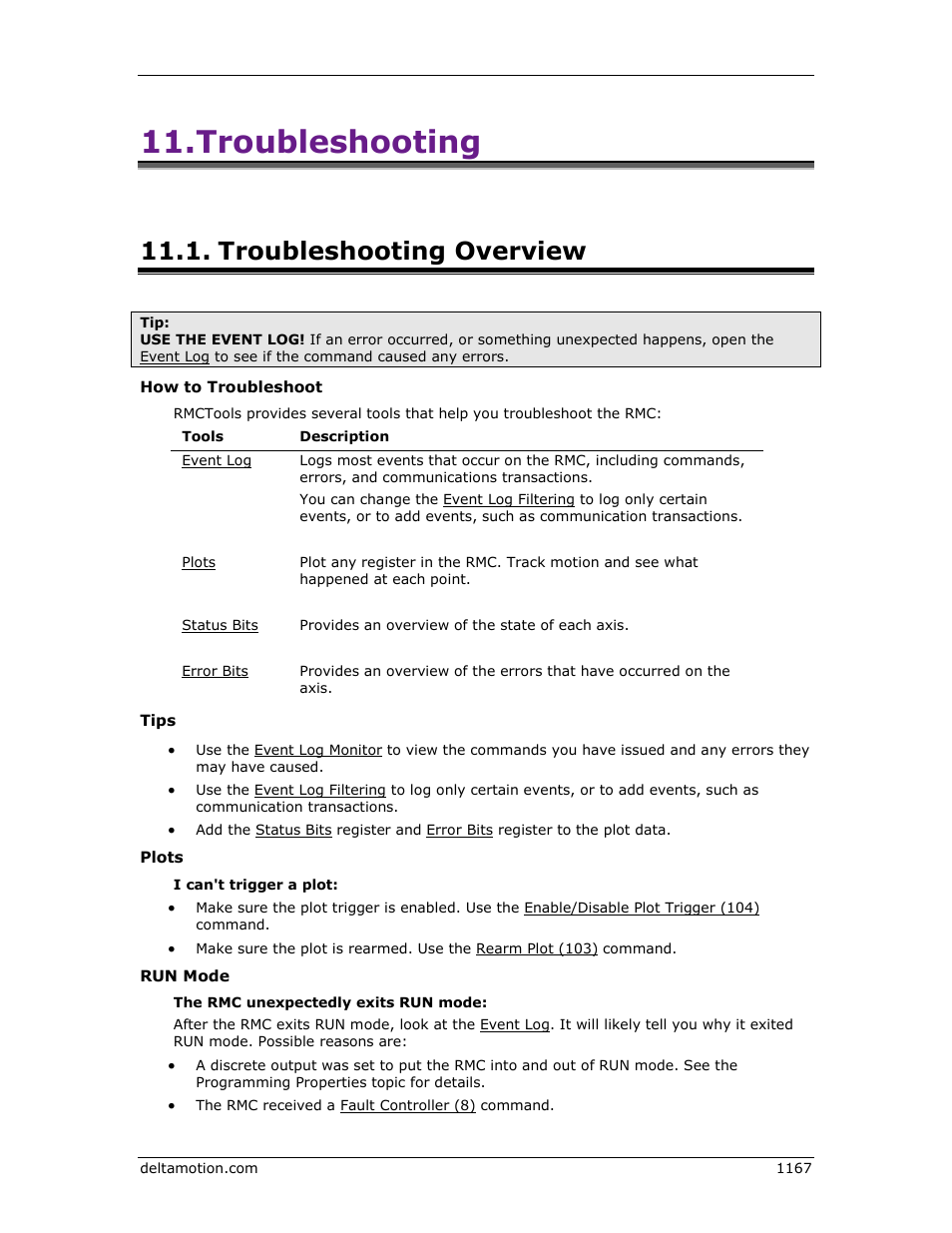 Troubleshooting overview, Troubleshooting 7, Troubleshooting overview 7 | Troubleshooting | Delta RMC151 User Manual | Page 1187 / 1221