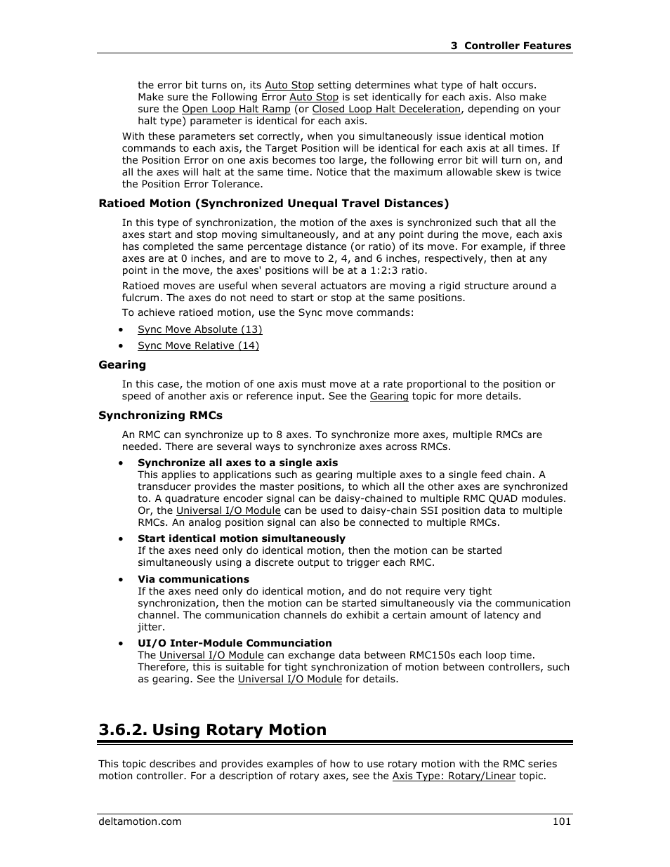 Using rotary motion | Delta RMC151 User Manual | Page 121 / 1221