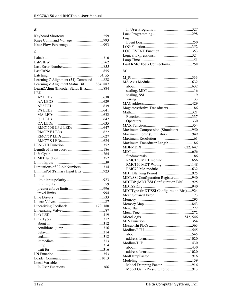 Delta RMC151 User Manual | Page 1212 / 1221