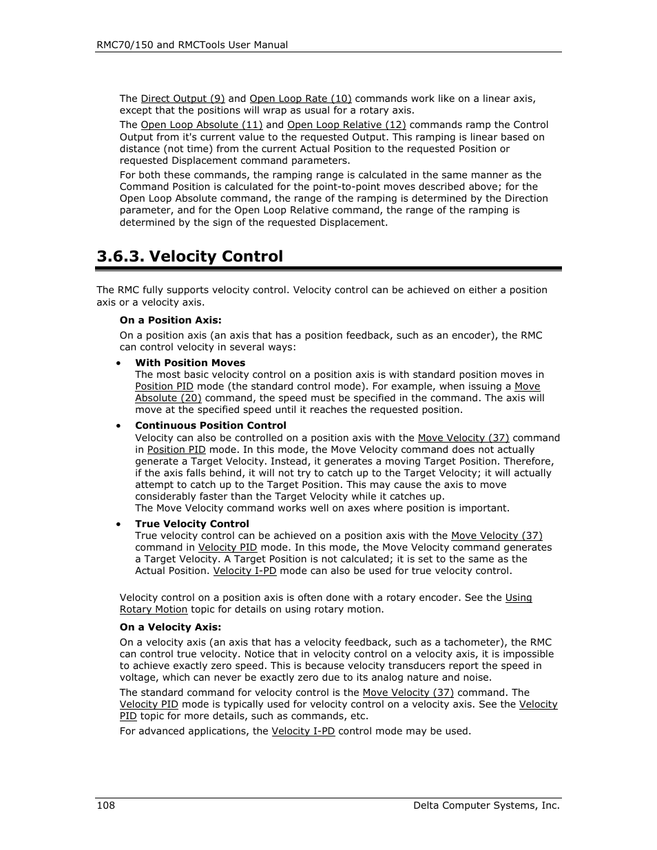 Velocity control | Delta RMC151 User Manual | Page 128 / 1221