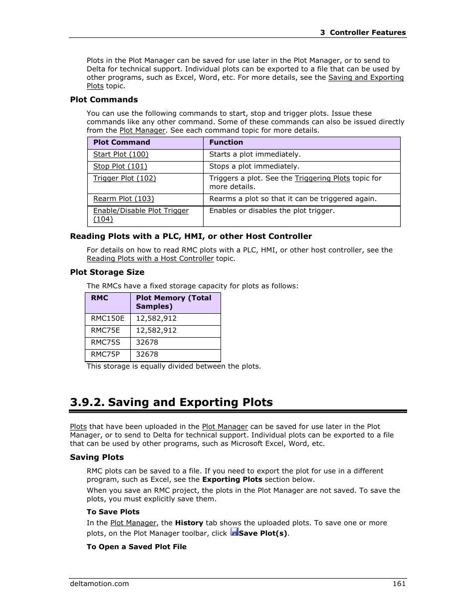 Saving and exporting plots | Delta RMC151 User Manual | Page 181 / 1221