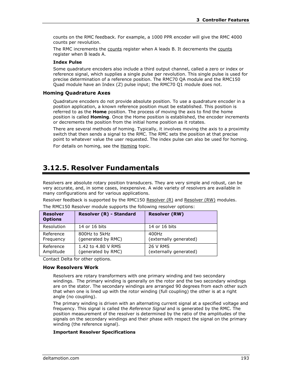 Resolver fundamentals, Resolver, R resolver | Delta RMC151 User Manual | Page 213 / 1221