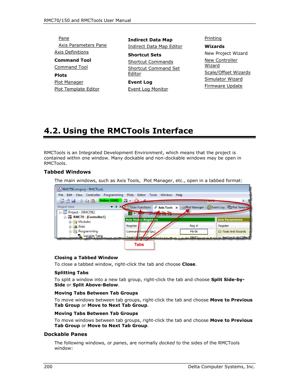 Using the rmctools interface | Delta RMC151 User Manual | Page 220 / 1221