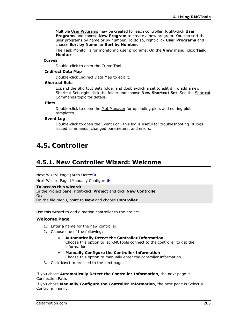 Controller, New controller wizard: welcome, Adding a new controller | New controller, Wizard | Delta RMC151 User Manual | Page 225 / 1221