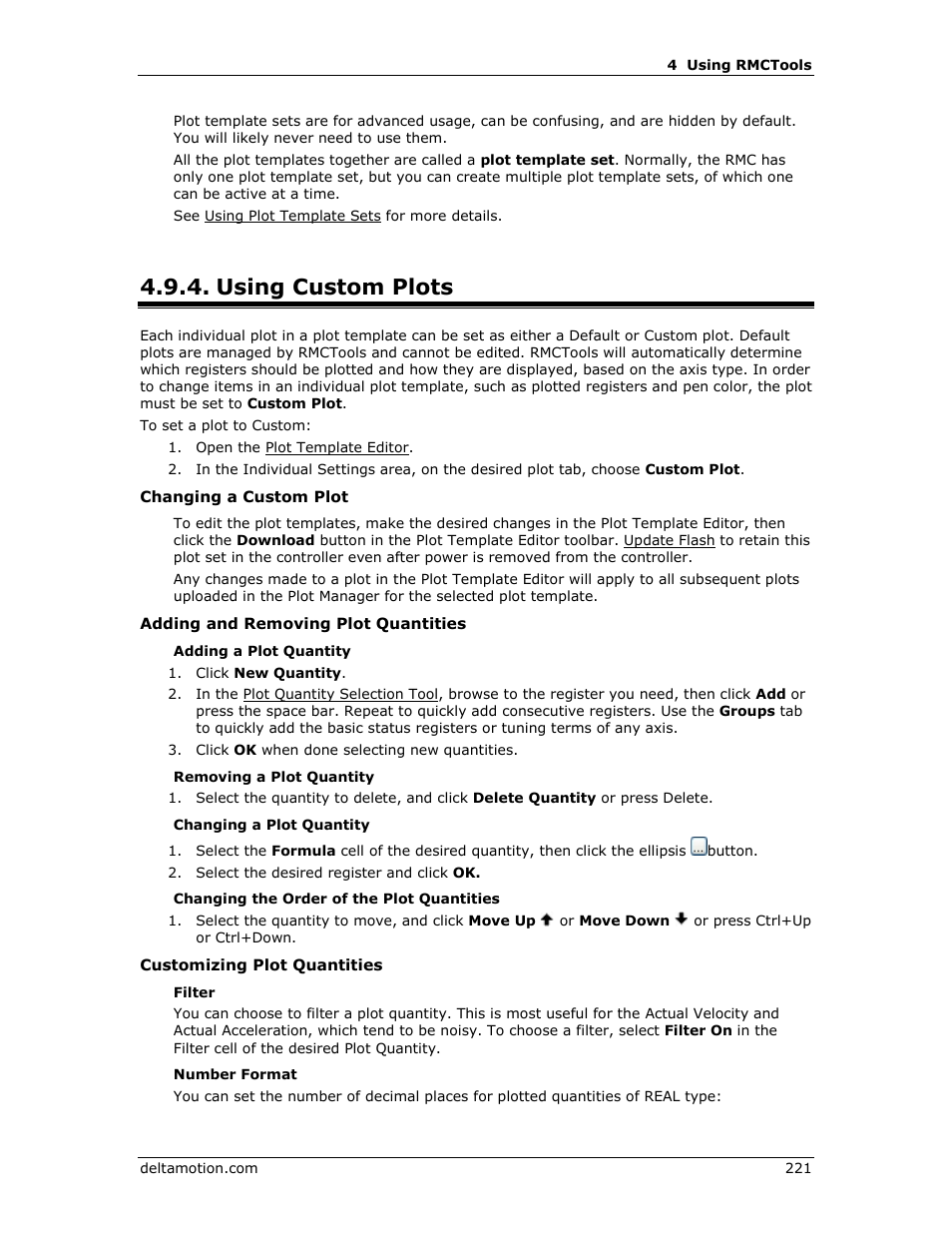 Using custom plots | Delta RMC151 User Manual | Page 241 / 1221