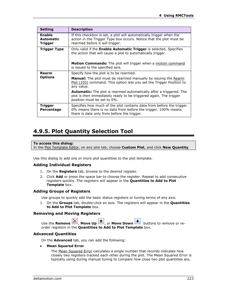 Plot quantity selection tool | Delta RMC151 User Manual | Page 243 / 1221