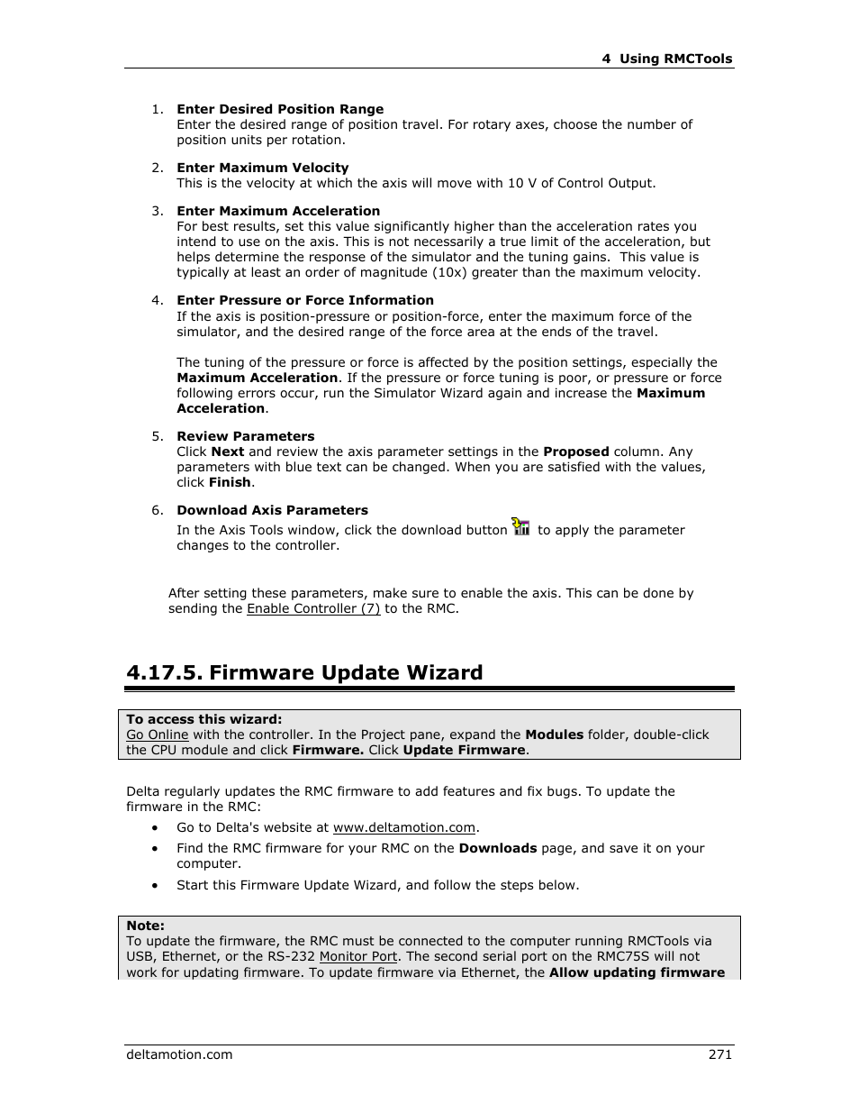 Firmware update wizard, Firmware update | Delta RMC151 User Manual | Page 291 / 1221