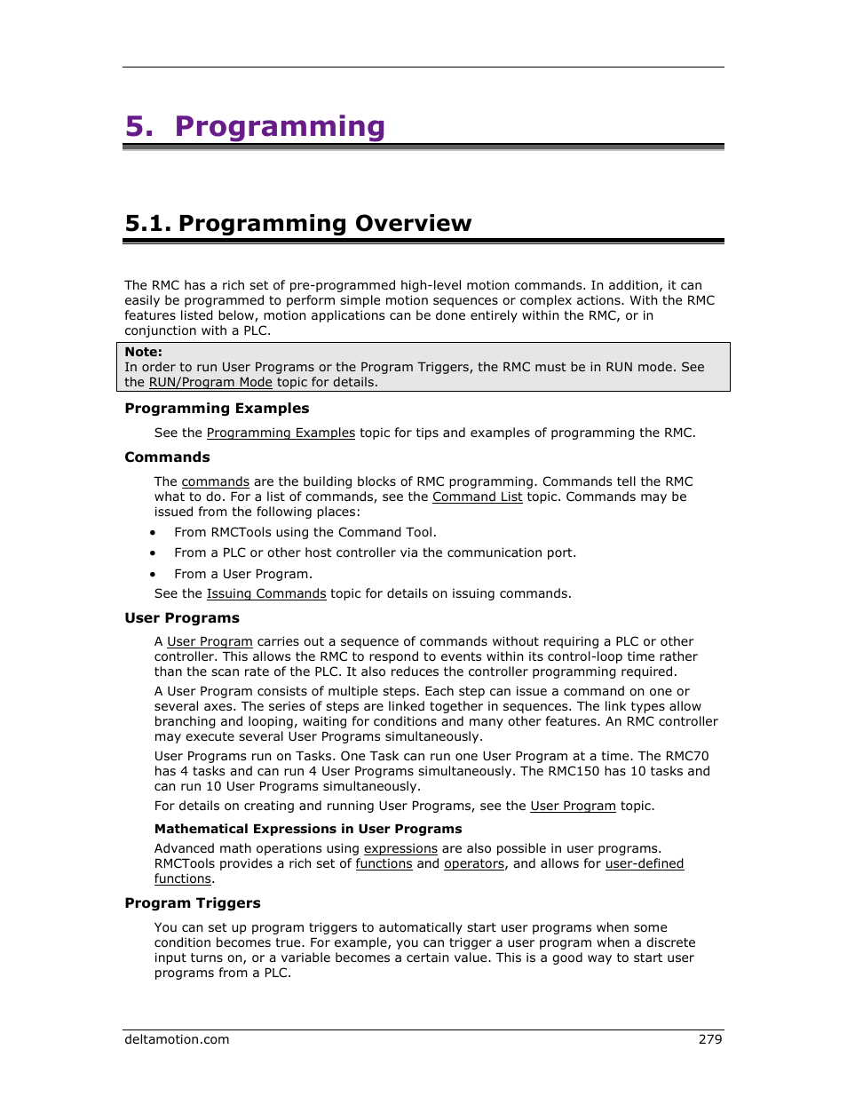 Programming overview, Programming, E programming | E programming overview | Delta RMC151 User Manual | Page 299 / 1221