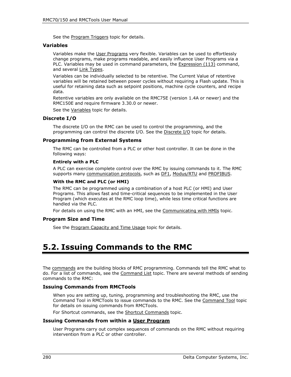 Issuing commands to the rmc, Issuing, Commands | E issuing commands | Delta RMC151 User Manual | Page 300 / 1221