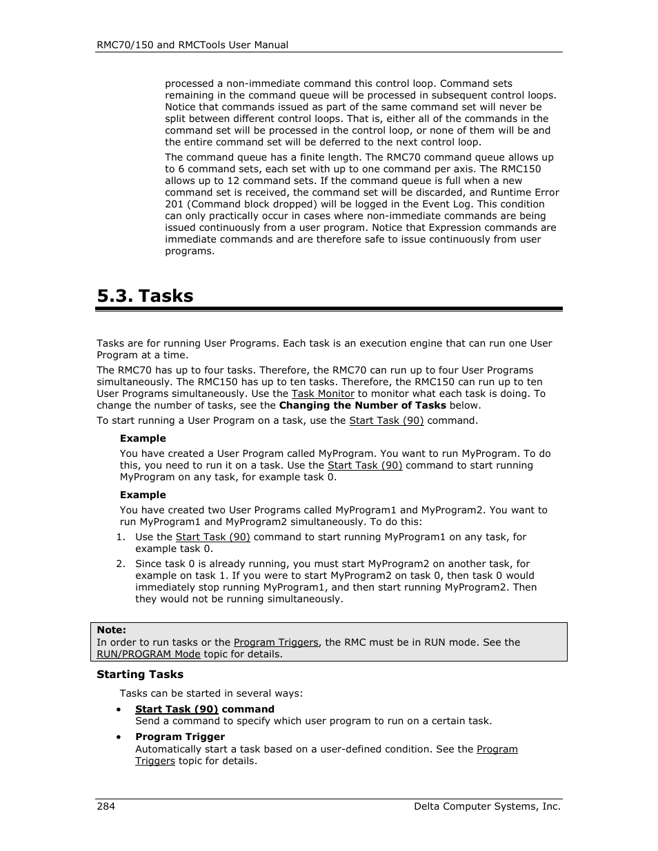 Tasks, H task | Delta RMC151 User Manual | Page 304 / 1221