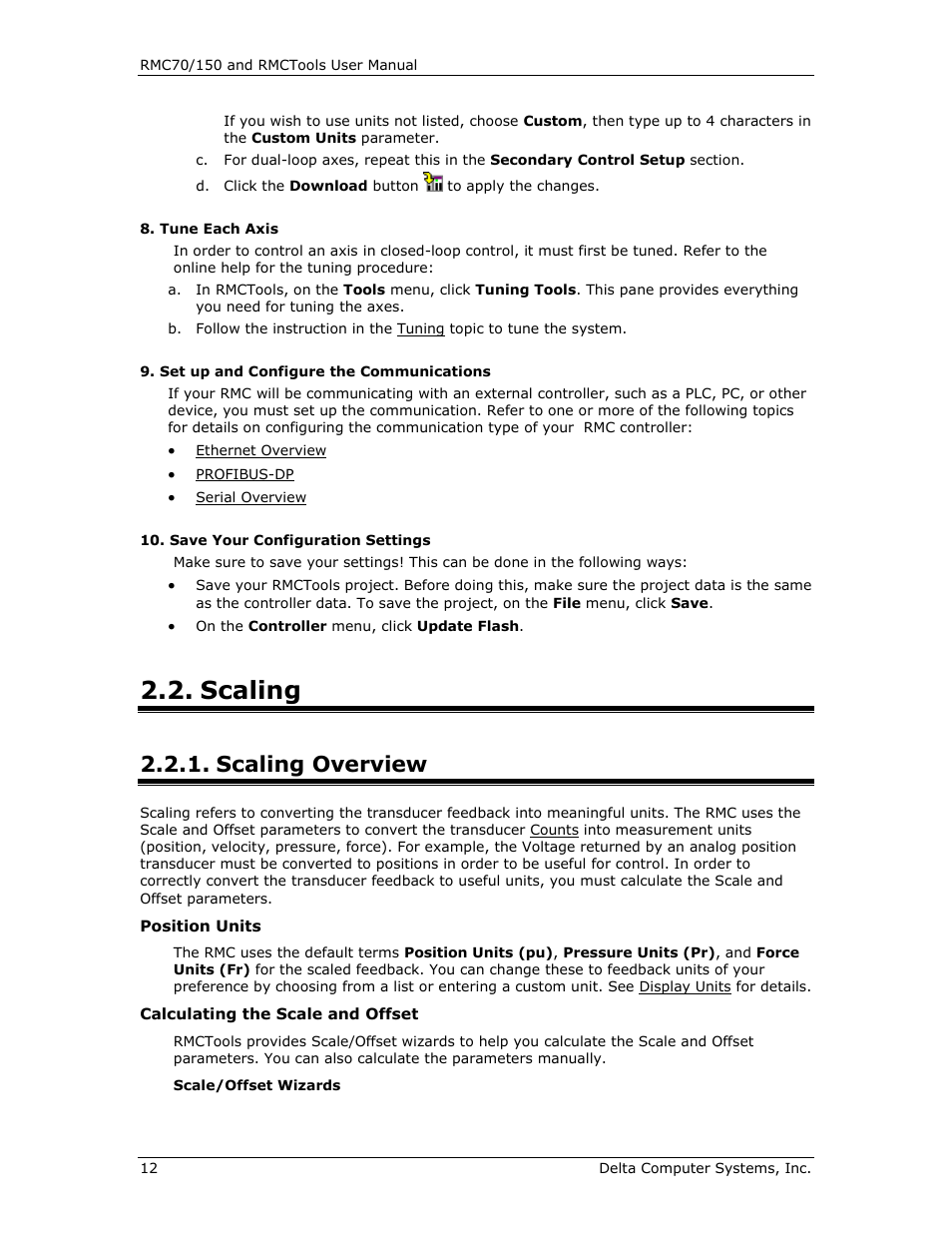 Scaling, Scaling overview | Delta RMC151 User Manual | Page 32 / 1221