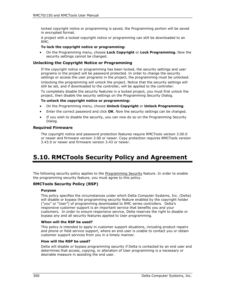 Rmctools security policy and agreement | Delta RMC151 User Manual | Page 320 / 1221