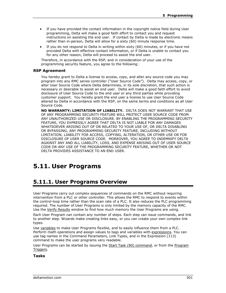 User programs, User programs overview, User program overview | E user programs, N user programs, User program, User, Programs, User programs), A user program | Delta RMC151 User Manual | Page 321 / 1221