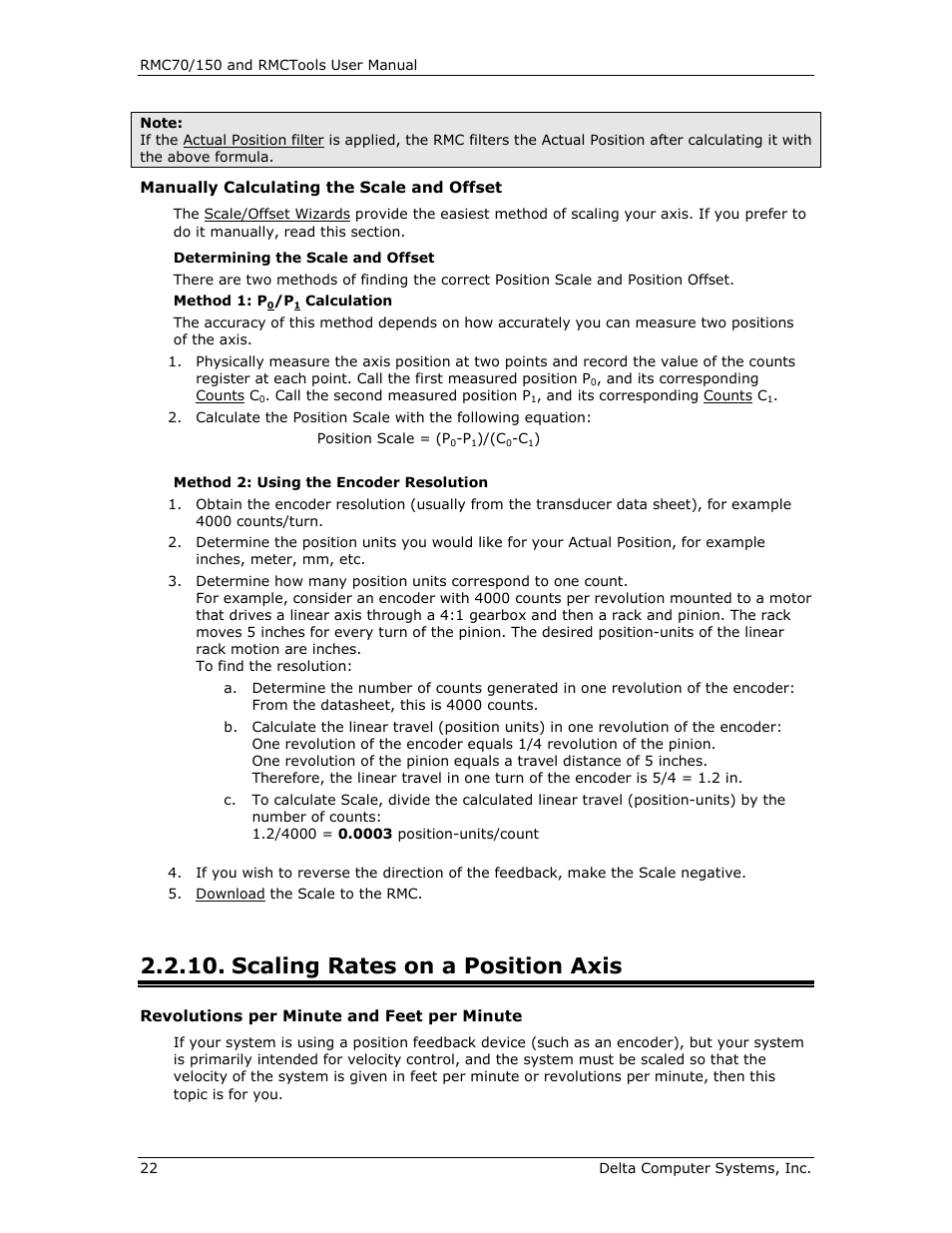 Scaling rates on a position axis | Delta RMC151 User Manual | Page 42 / 1221