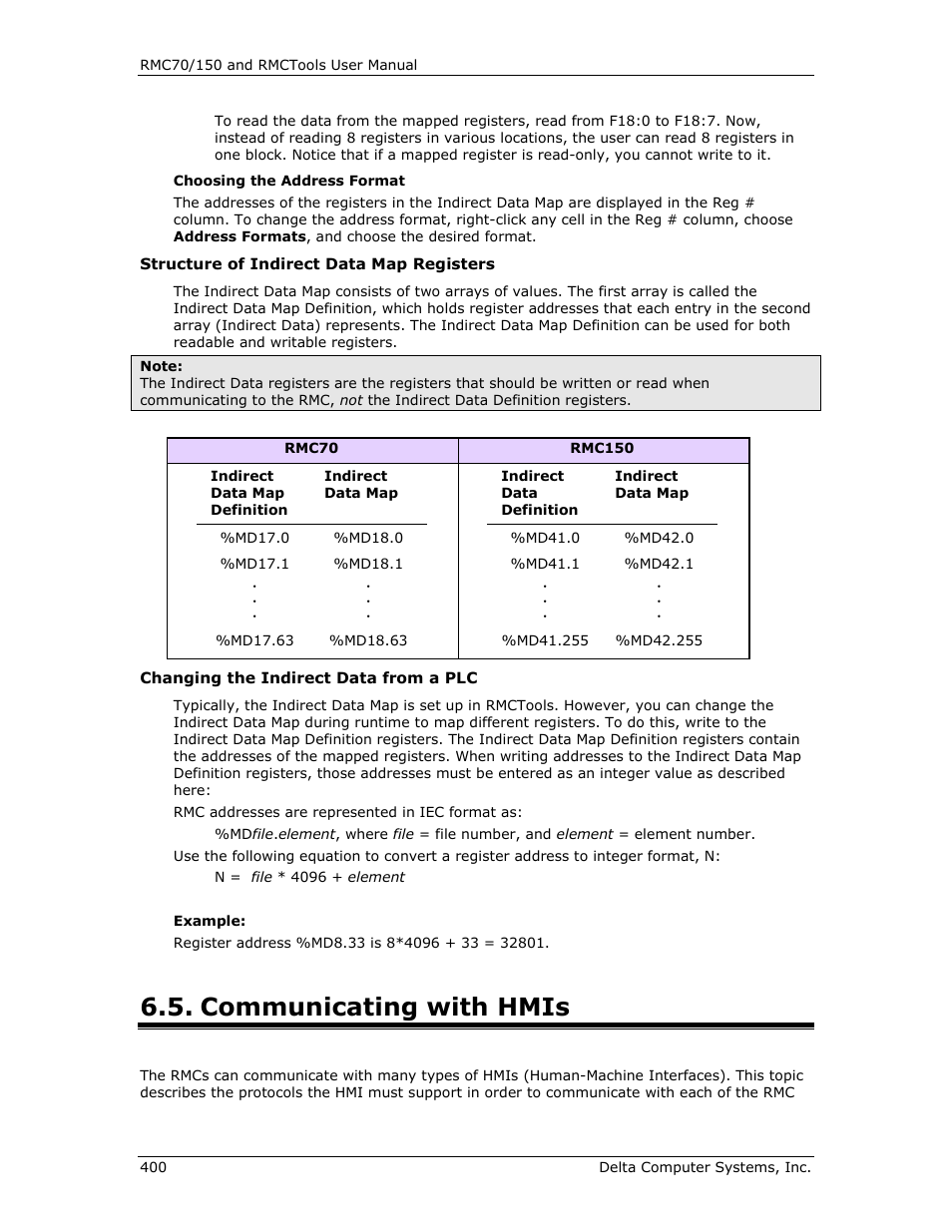 Communicating with hmis, Communicating, With hmis | Delta RMC151 User Manual | Page 420 / 1221