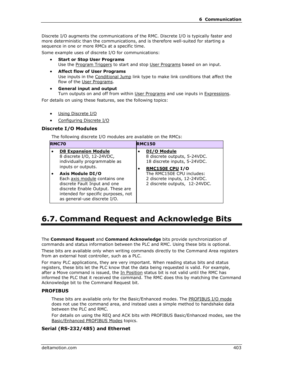 Command request and acknowledge bits | Delta RMC151 User Manual | Page 423 / 1221