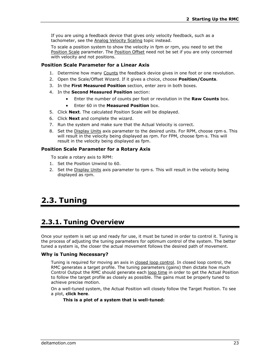 Tuning, Tuning overview | Delta RMC151 User Manual | Page 43 / 1221