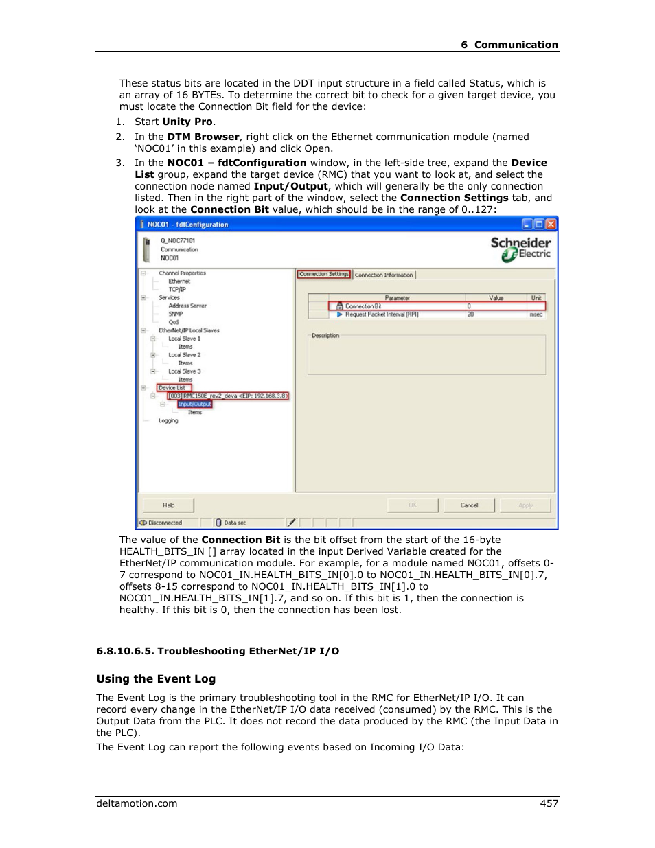 Troubleshooting ethernet/ip i/o | Delta RMC151 User Manual | Page 477 / 1221