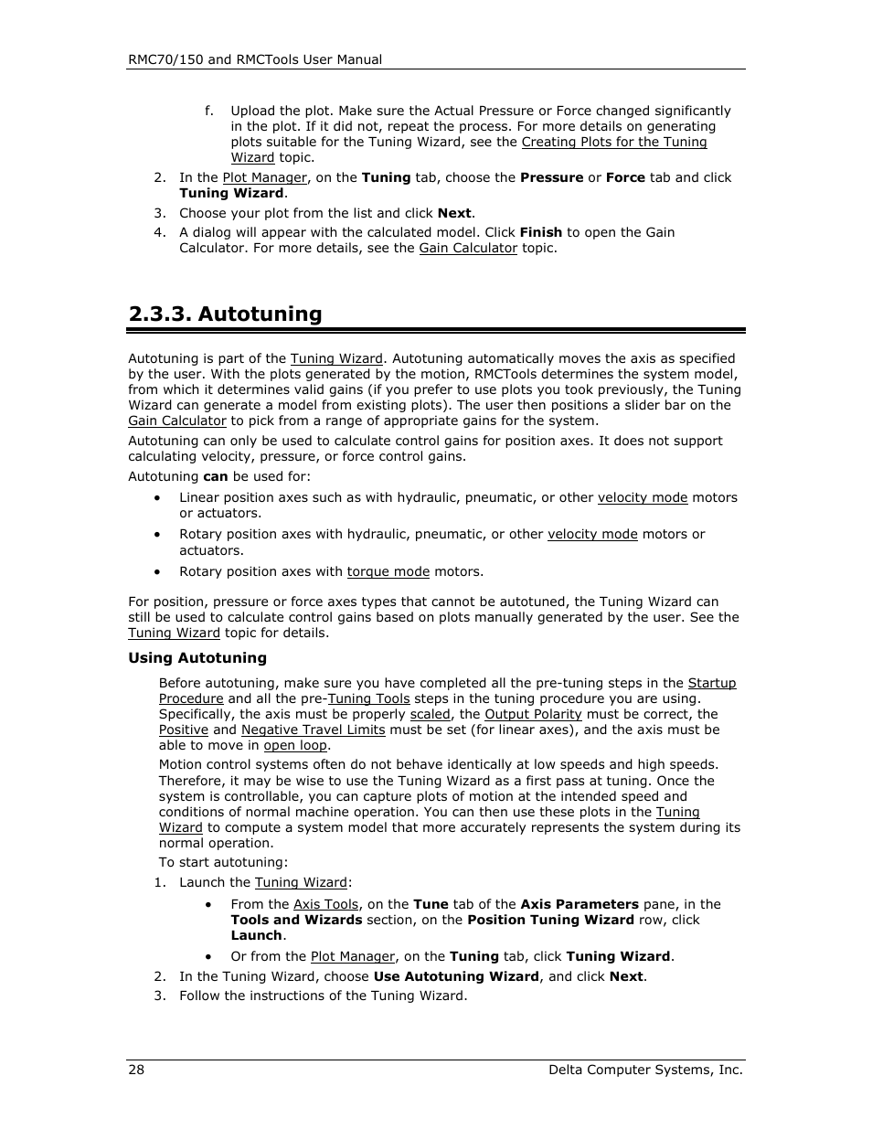 Autotuning, E autotuning | Delta RMC151 User Manual | Page 48 / 1221