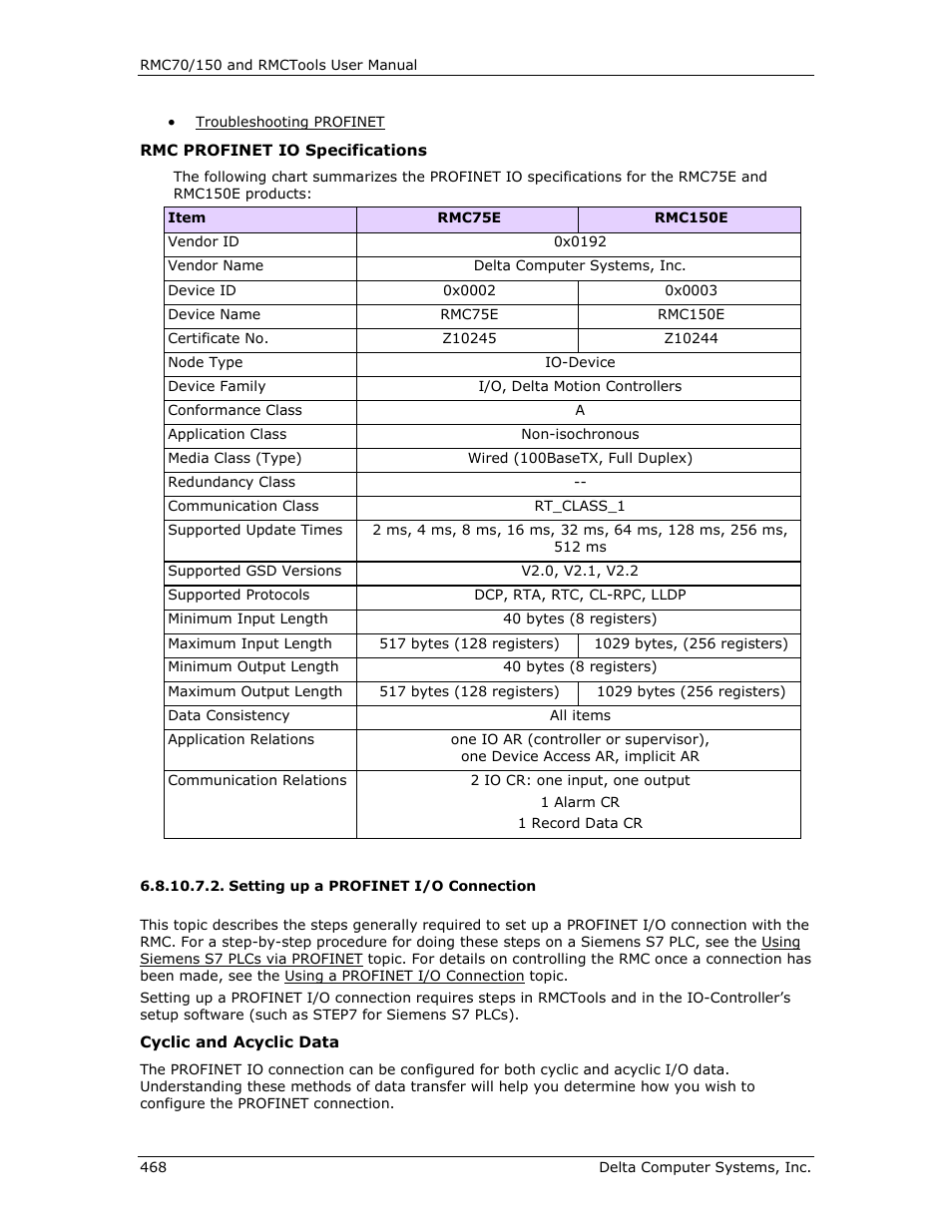 Setting up a profinet i/o connection, Setting up a, Profinet i/o connection | Delta RMC151 User Manual | Page 488 / 1221