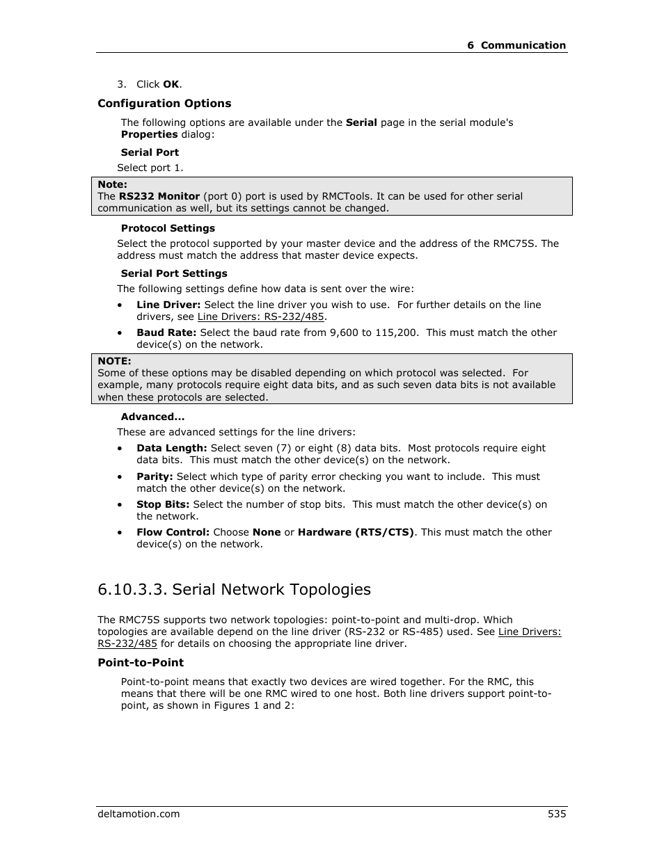 Serial network topologies | Delta RMC151 User Manual | Page 555 / 1221