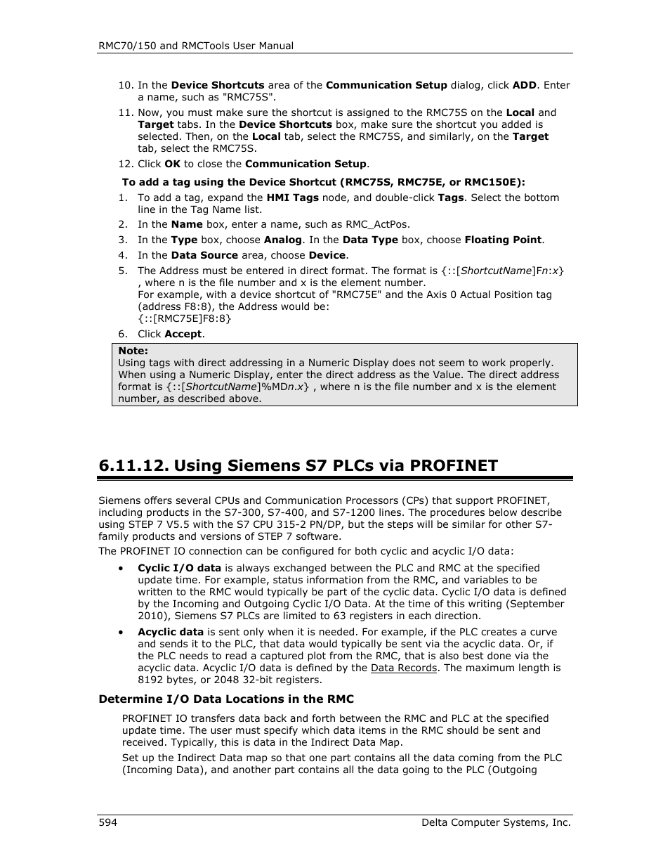 Using siemens s7 plcs via profinet, Siemens s7 plcs via profinet, Siemens s7 plcs | E using | Delta RMC151 User Manual | Page 614 / 1221
