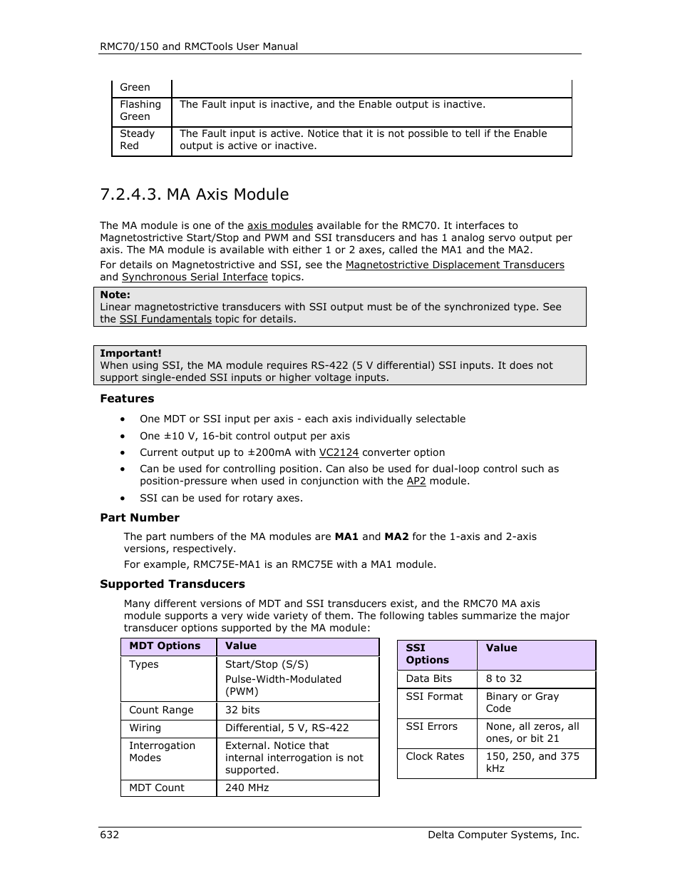 Ma axis module, 70 ma module | Delta RMC151 User Manual | Page 652 / 1221