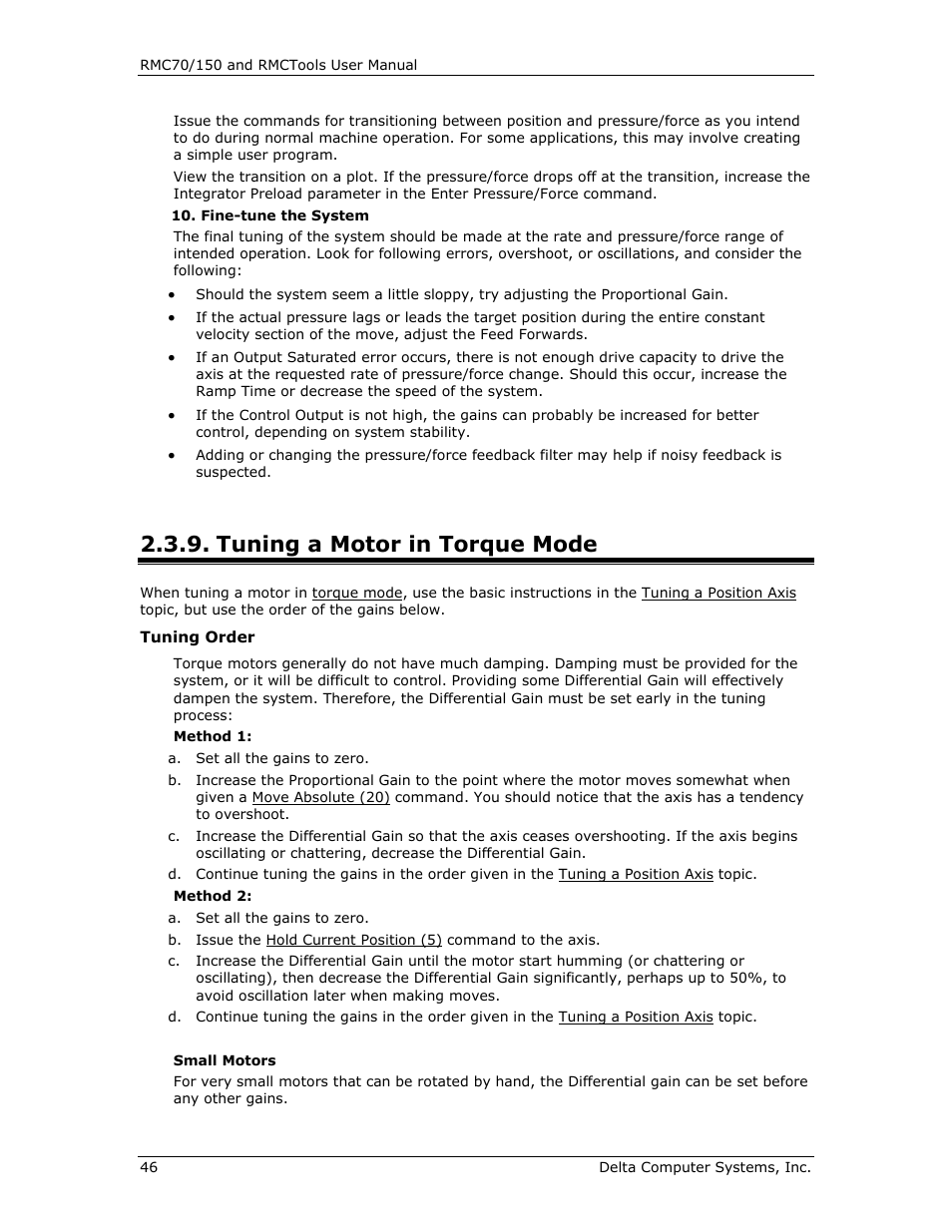 Tuning a motor in torque mode | Delta RMC151 User Manual | Page 66 / 1221