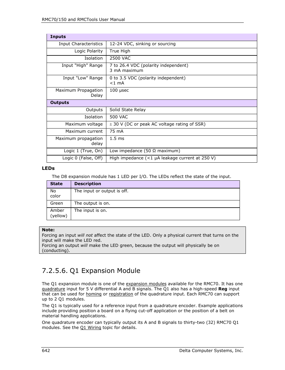 Q1 expansion module, 70 q1 | Delta RMC151 User Manual | Page 662 / 1221