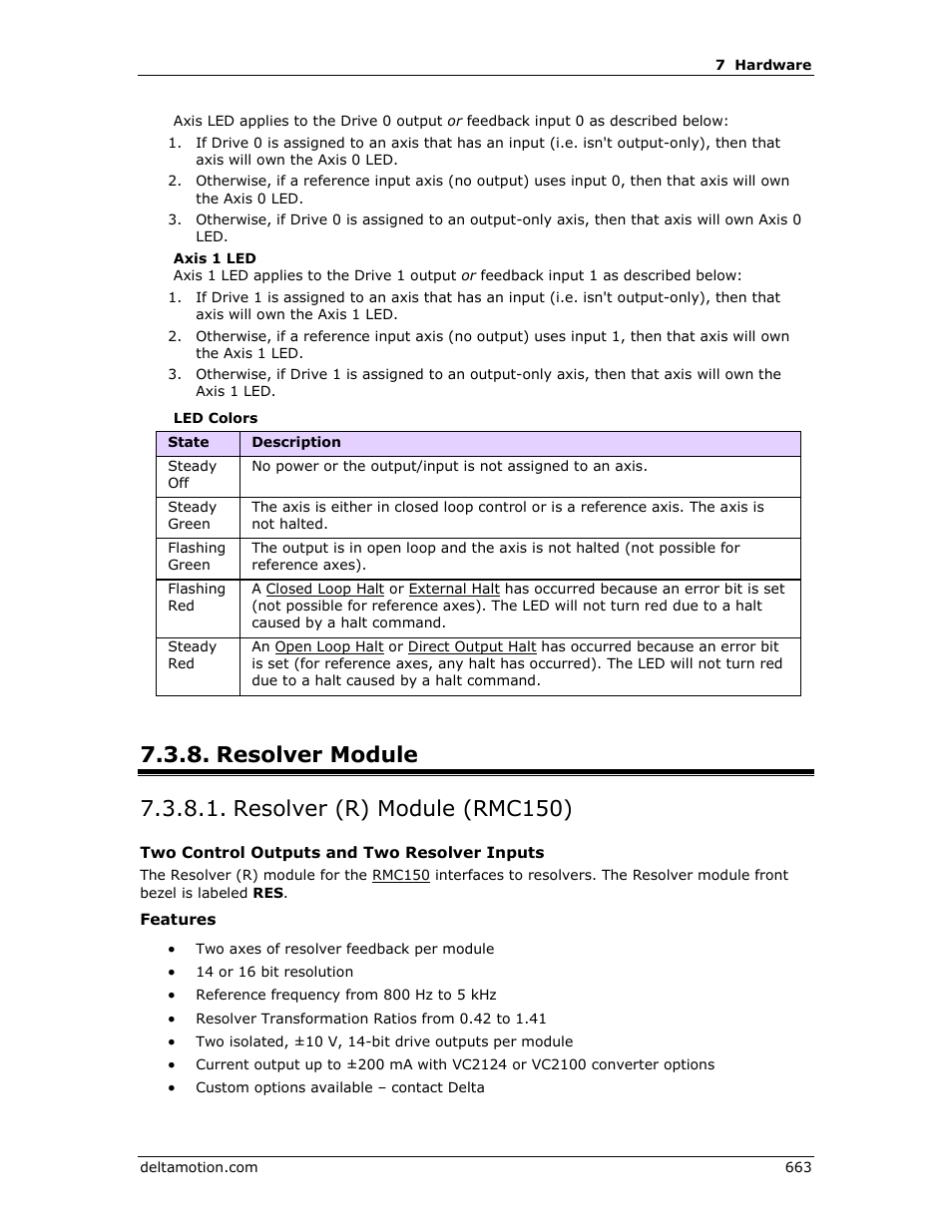 Resolver module, Resolver (r) module (rmc150), Resolver | 150 resolver (r), Resolver(r), Resolver (r) | Delta RMC151 User Manual | Page 683 / 1221