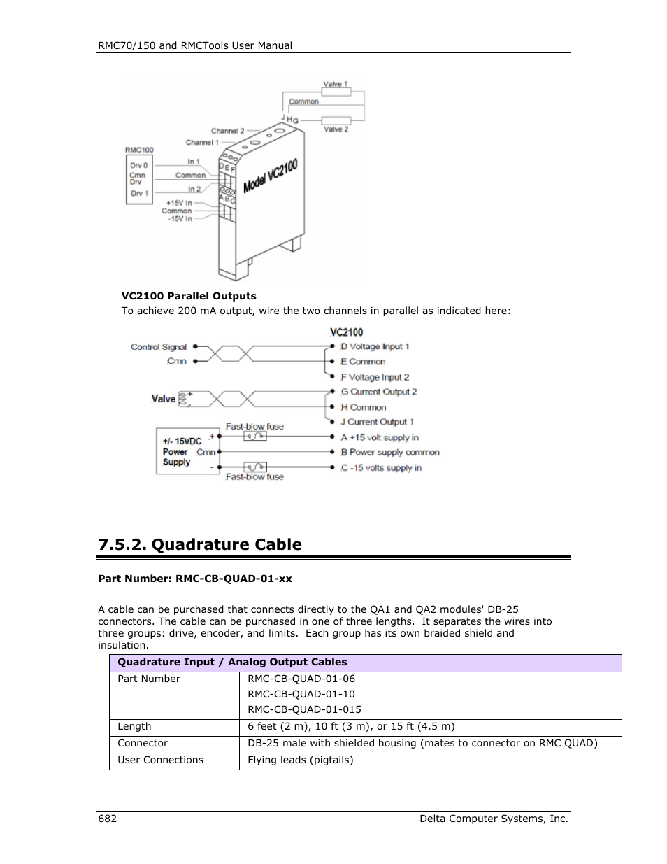 Quadrature cable | Delta RMC151 User Manual | Page 702 / 1221