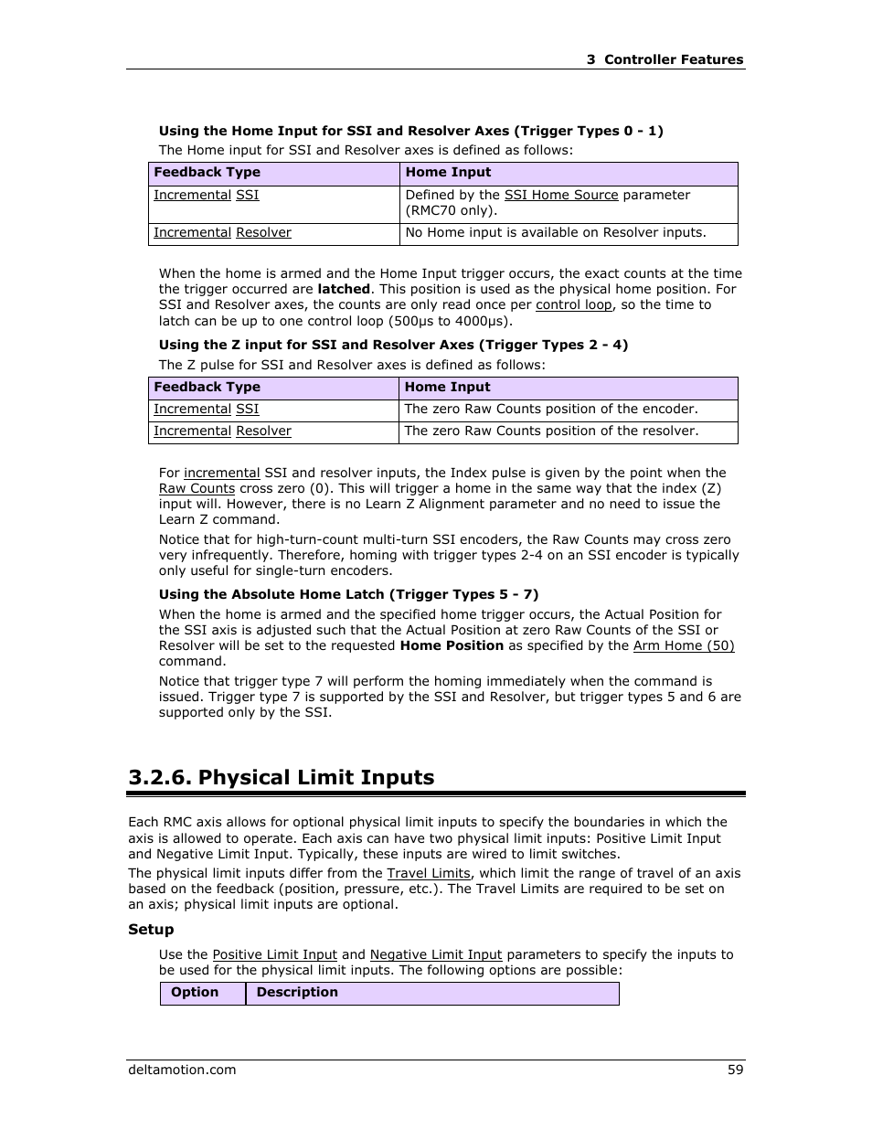 Physical limit inputs | Delta RMC151 User Manual | Page 79 / 1221