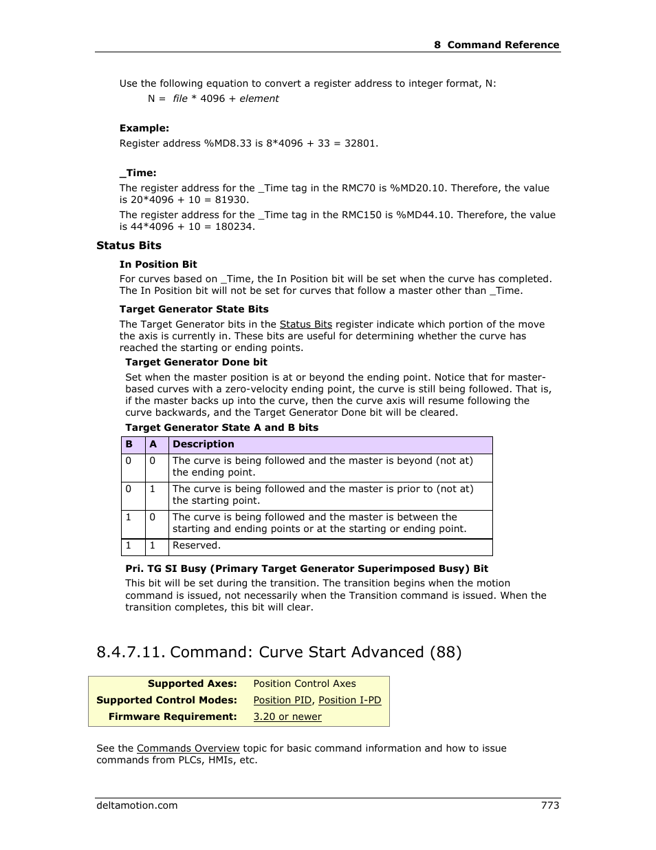 Command: curve start advanced (88), E curve start advanced (88), Curve start advanced (88) | Curve start, Advanced (88) | Delta RMC151 User Manual | Page 793 / 1221