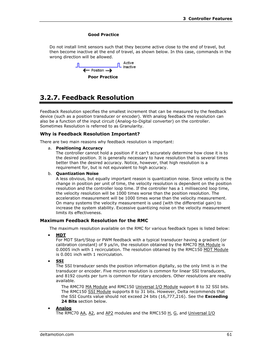 Feedback resolution | Delta RMC151 User Manual | Page 81 / 1221