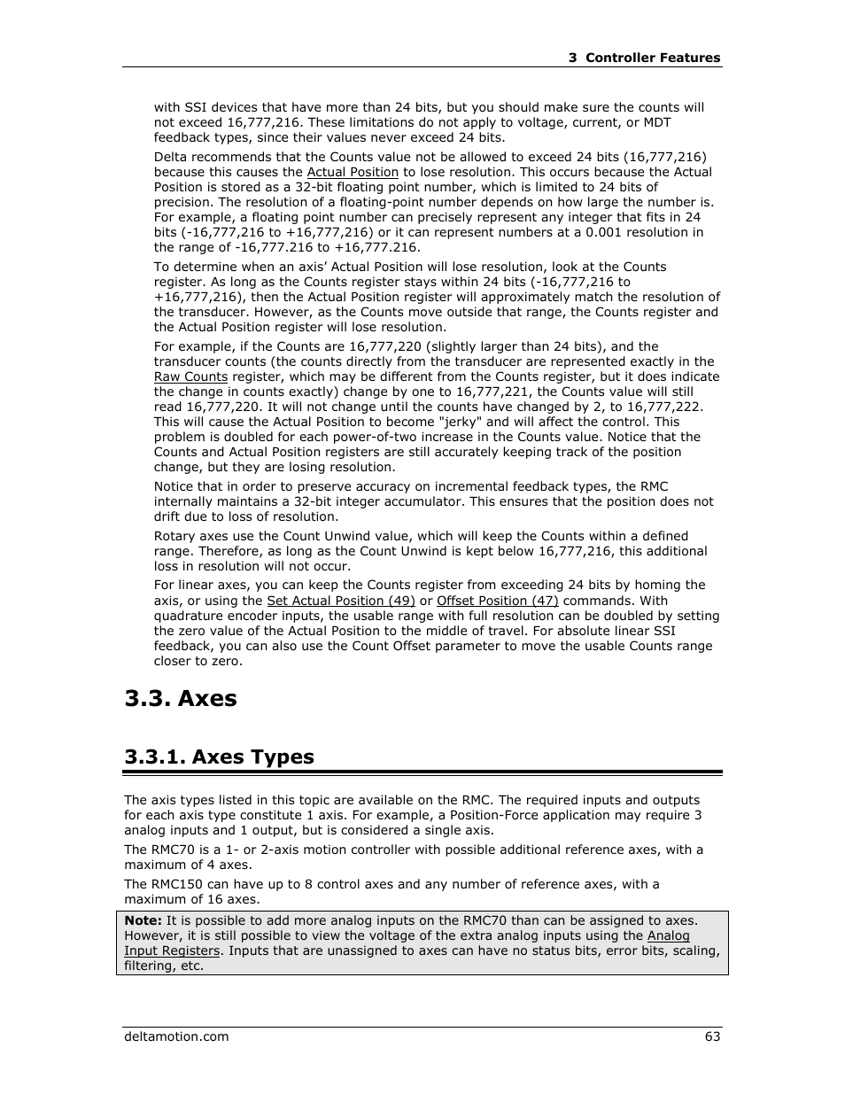 Axes, Axes types | Delta RMC151 User Manual | Page 83 / 1221