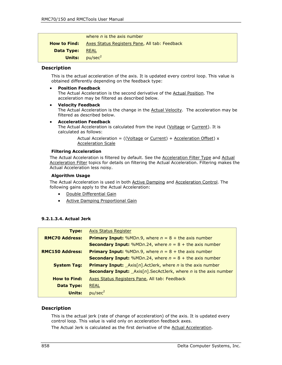 Actual jerk | Delta RMC151 User Manual | Page 878 / 1221