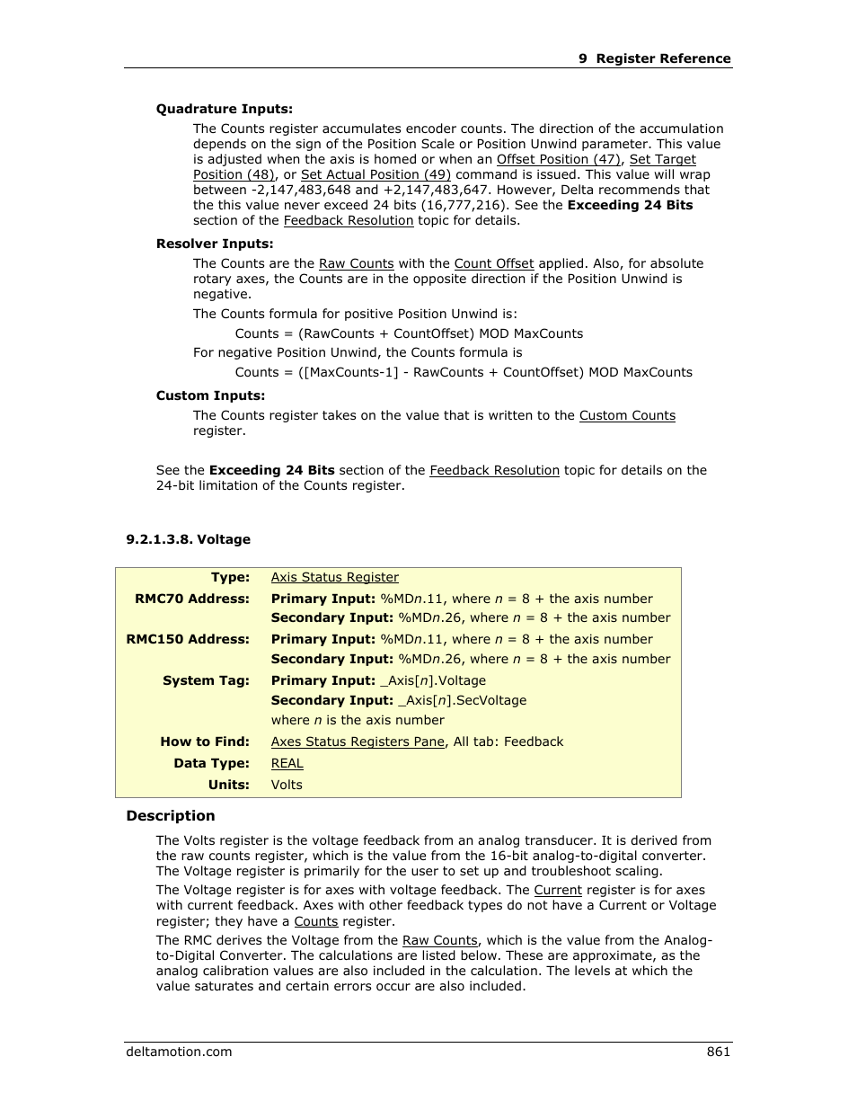 Voltage, E voltage, Voltage, o | T (voltage | Delta RMC151 User Manual | Page 881 / 1221